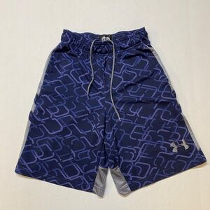 Under Armour Men’s Small Navy Blue Patterned Shorts